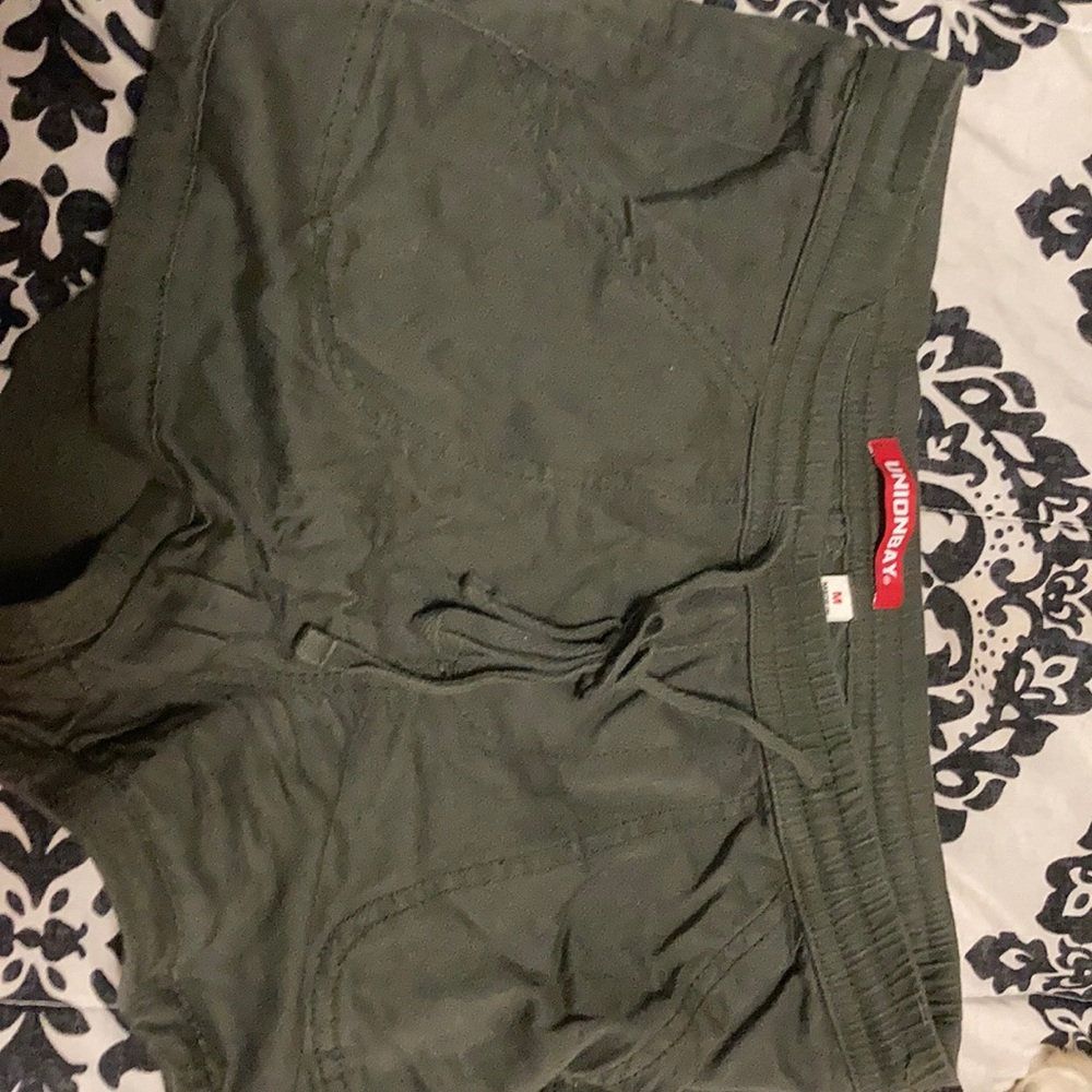 Army green shorts